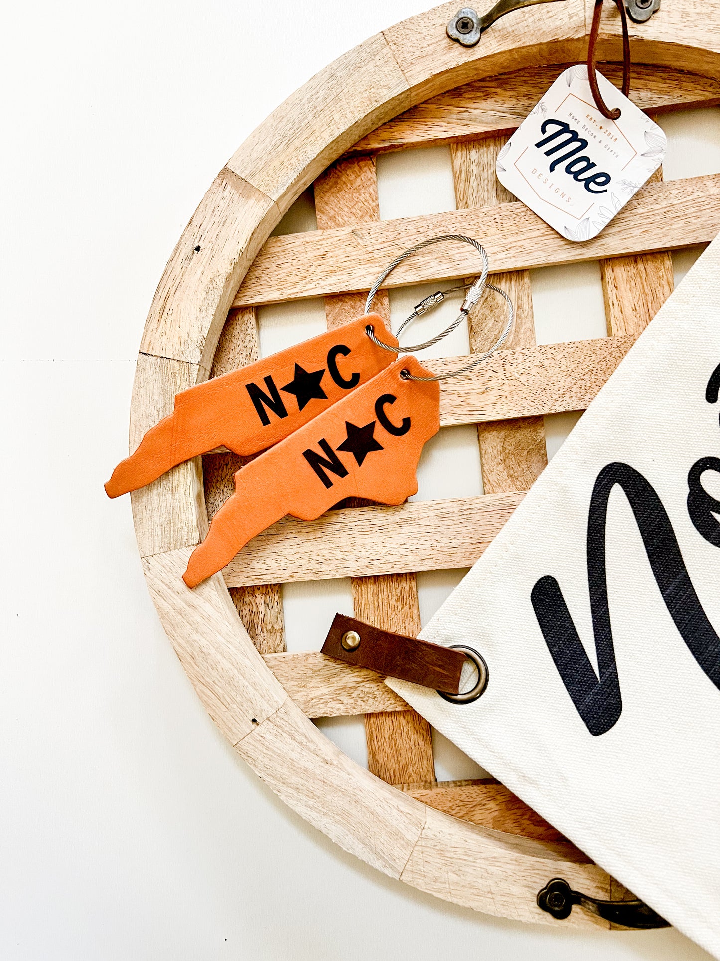 NC Map Keychain