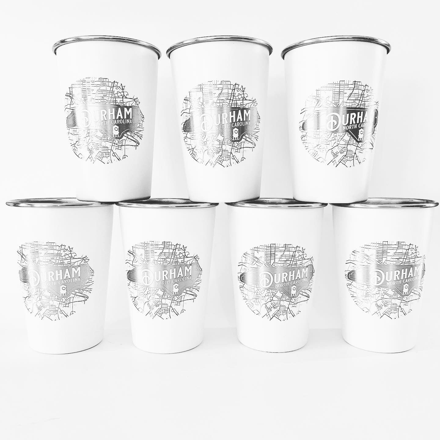 Durham Map Engraved Pint Cup