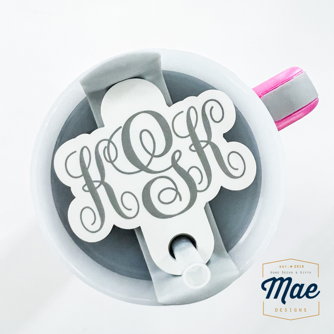 Monogrammed Tumbler Topper