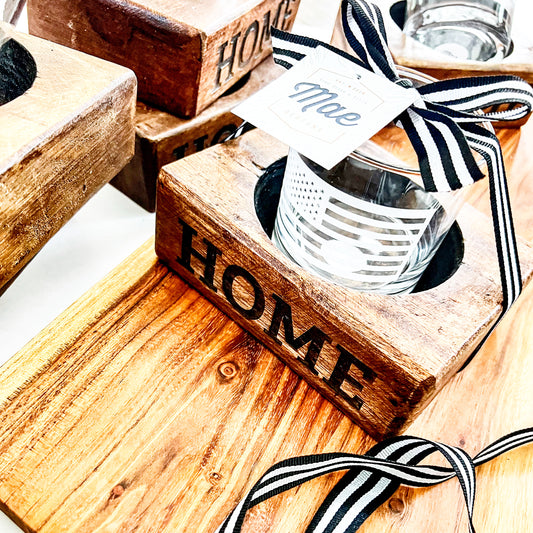 Patriotic Rustic Rocks Glass Gift Set