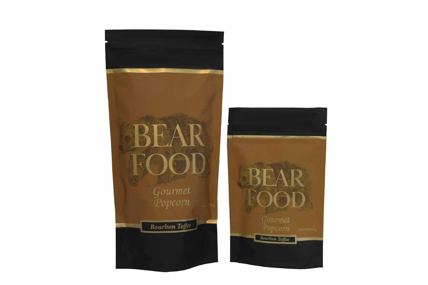 Bear Food - Bourbon Toffee Gourmet Popcorn: 5.5oz Large Pouch