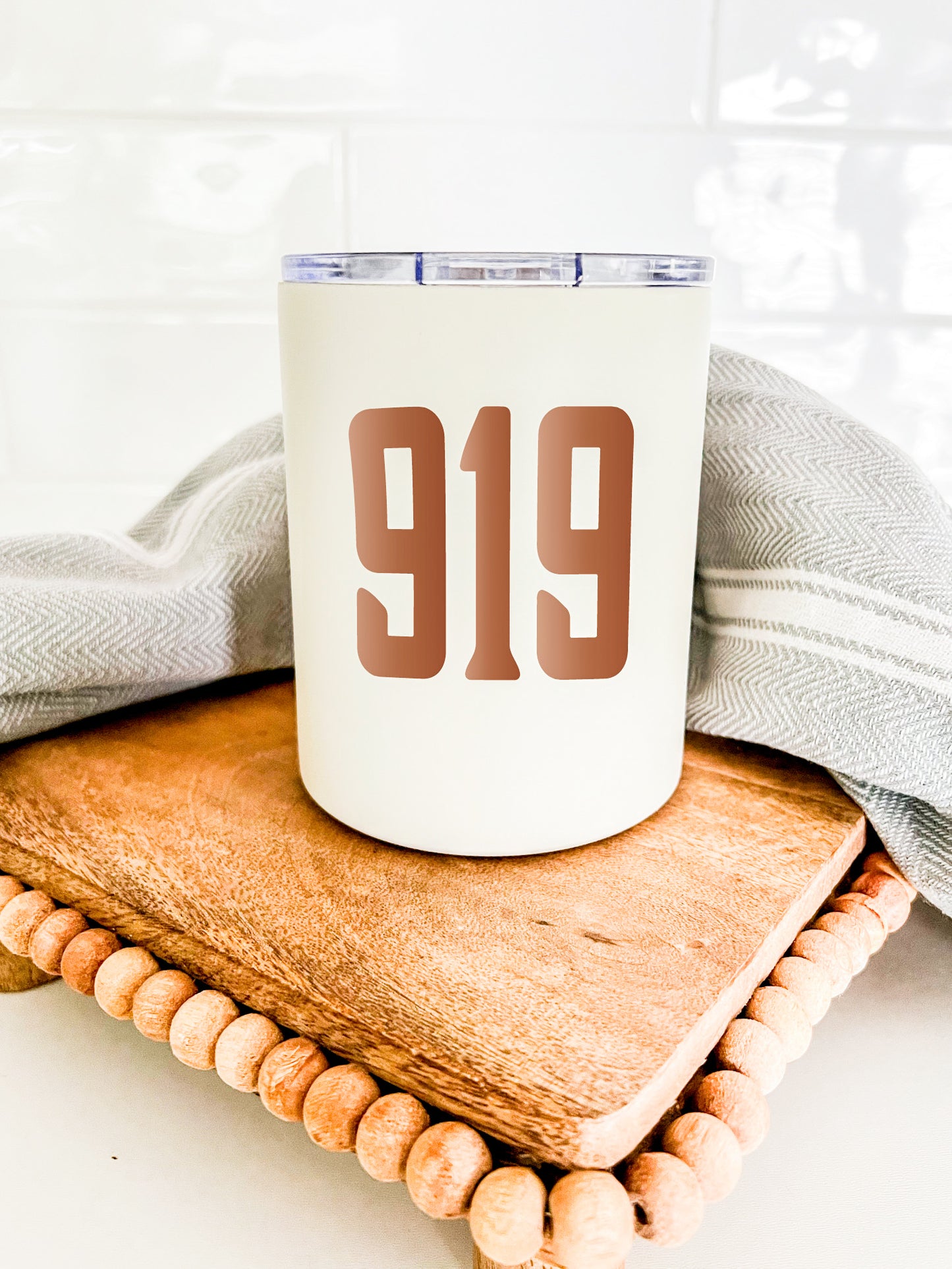 919 Low Ball Tumbler Cream + Copper