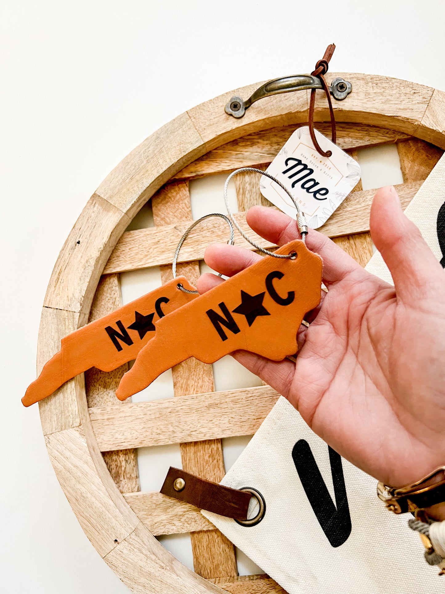 NC Map Keychain