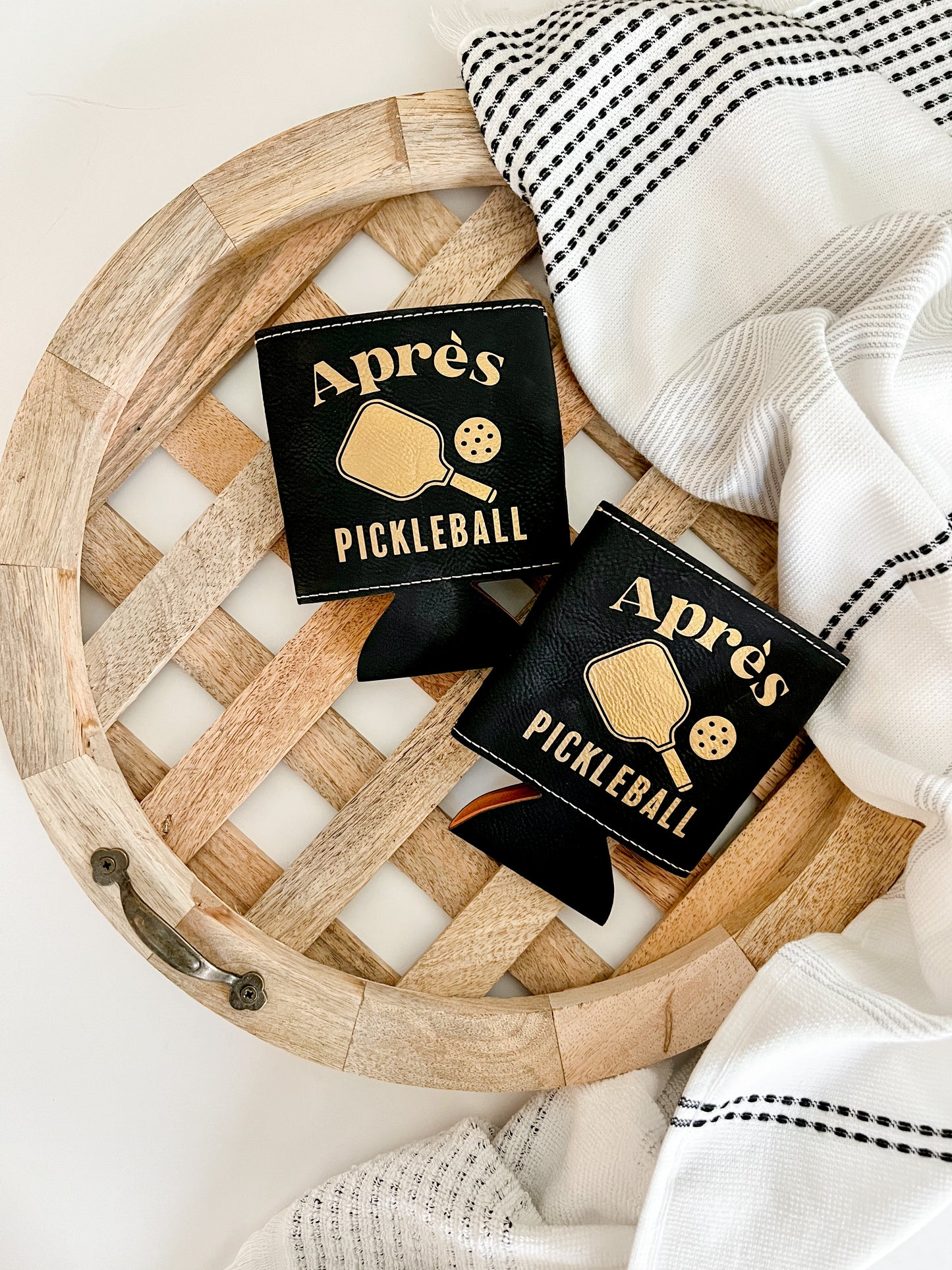 Après Pickleball Leather Beverage Holder