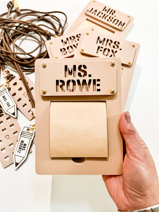 Custom 3D Printed Sticky Note Holder – Personalized Desk Organizer
