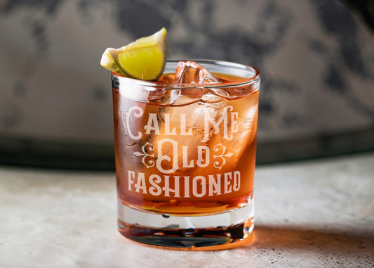 Call Me Old Fashioned Cocktail Glass