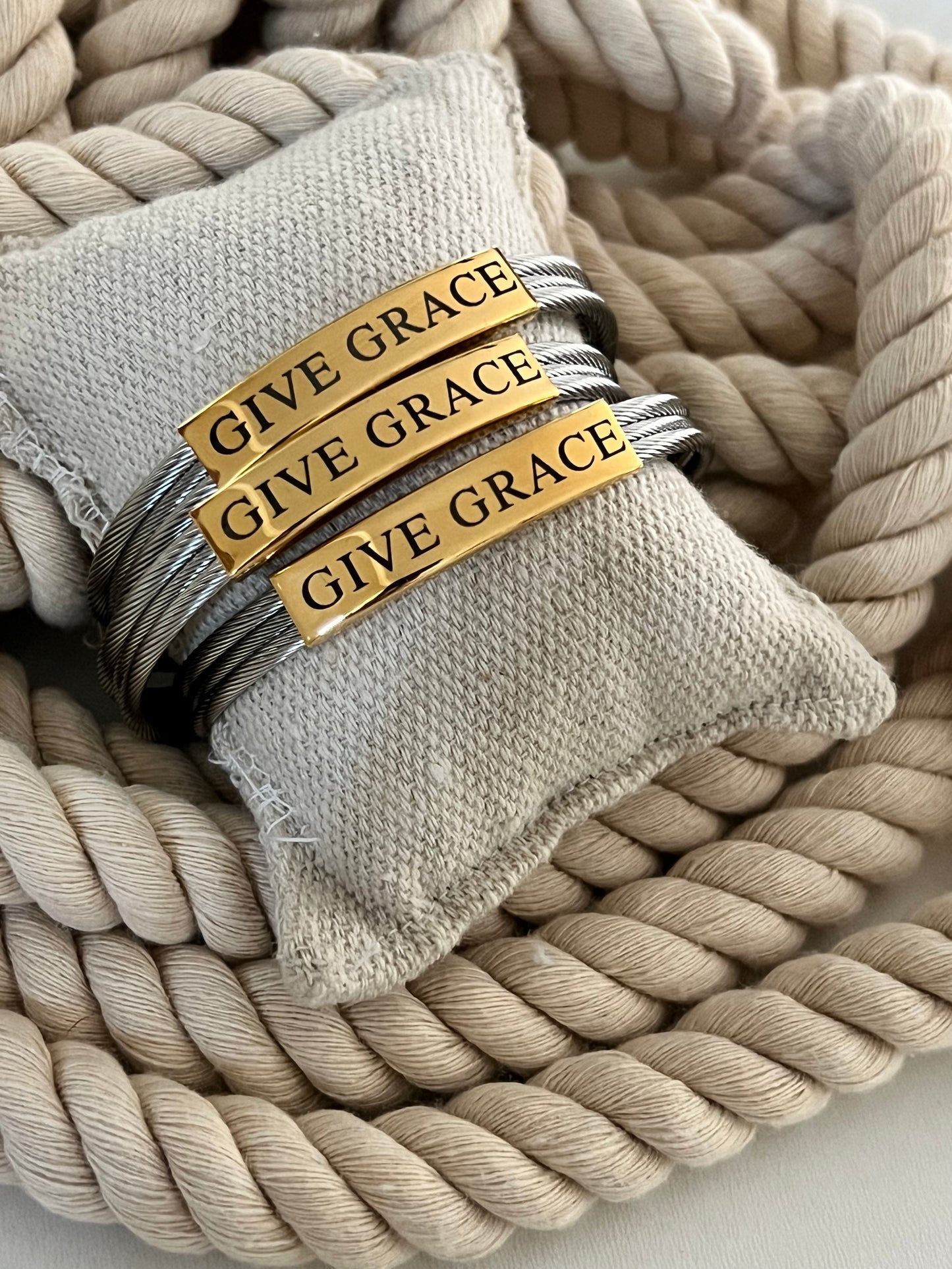 Custom Engraved Cable Bar Bangle