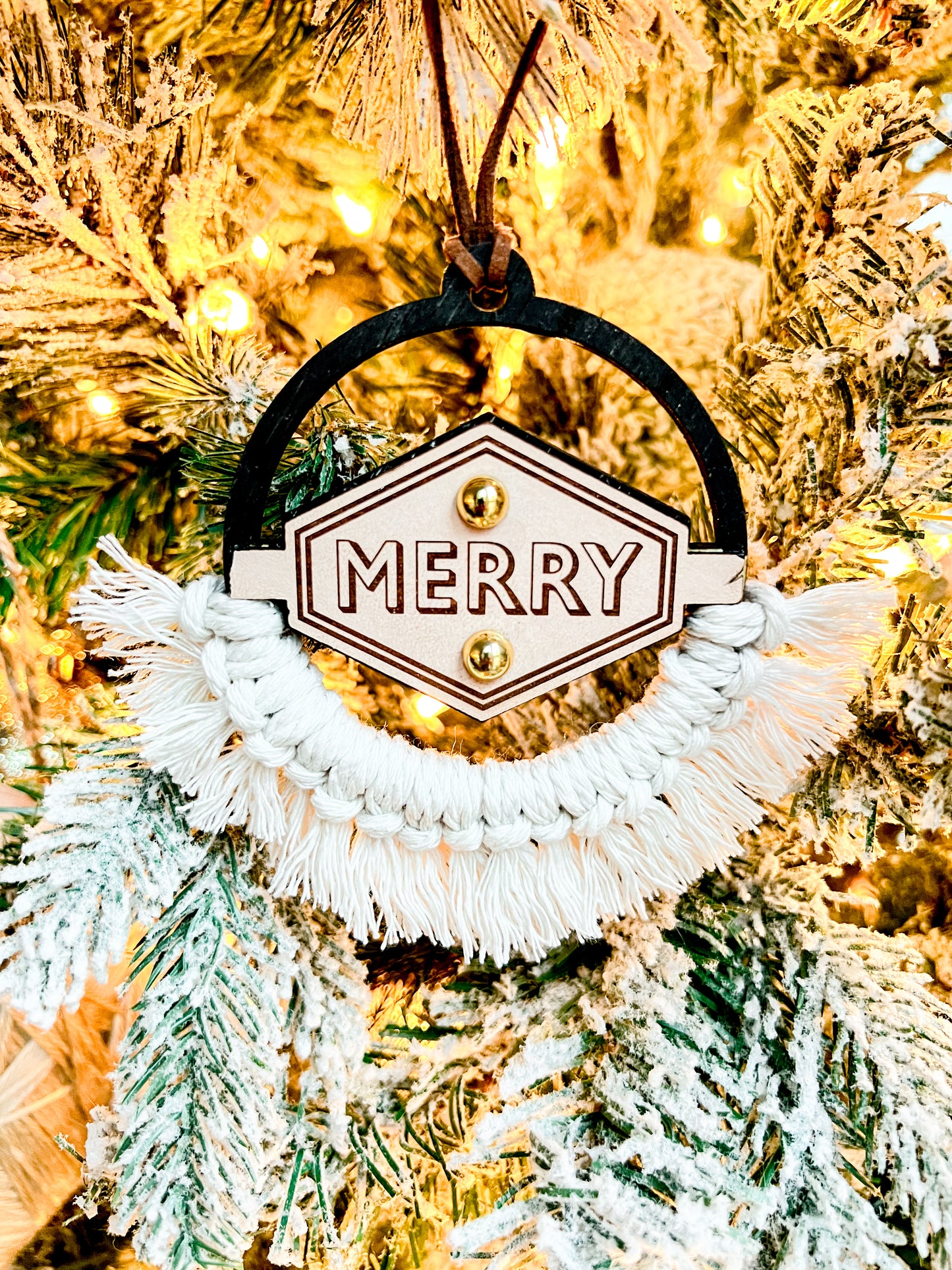 Merry Macrame Ornament