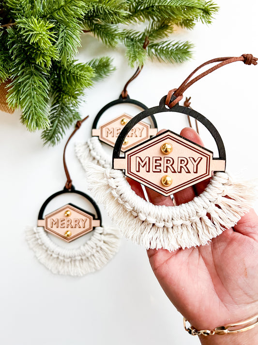 Merry Macrame Ornament