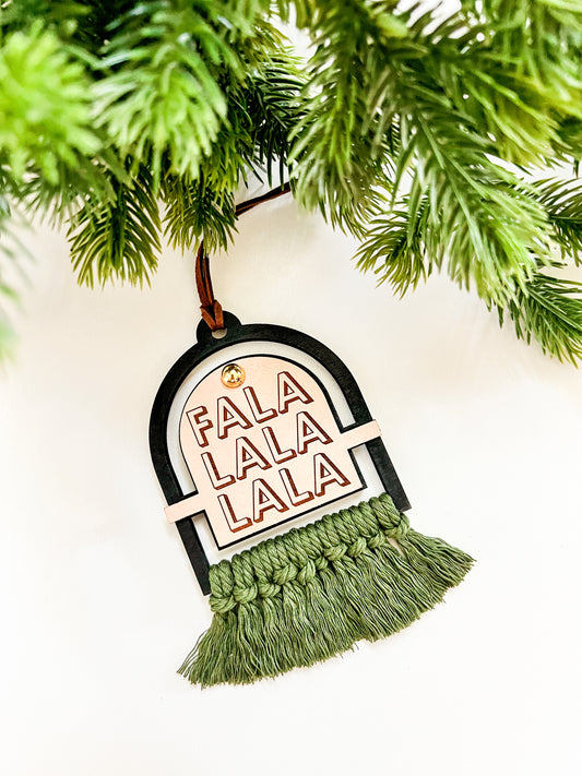 Falalalala Macrame Ornament