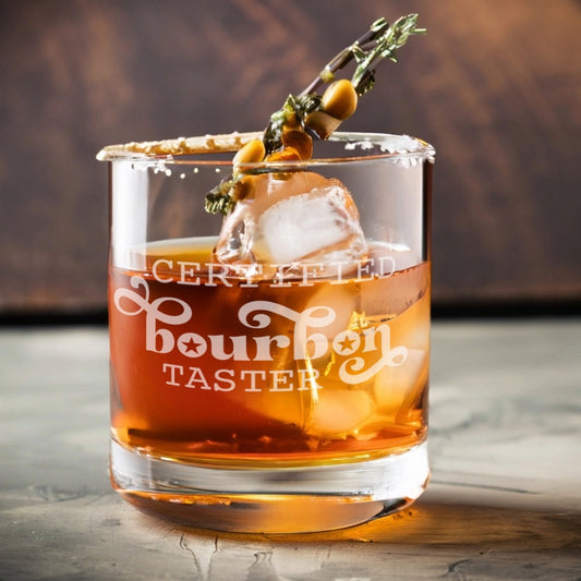 Certified Bourbon Taster Rocks Glass