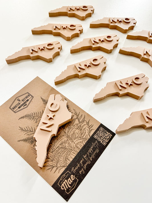 NC Map 3D Fridge Magnet