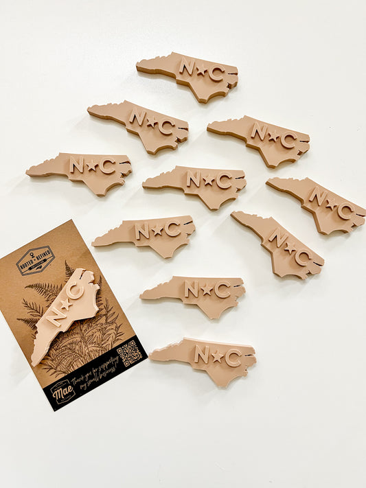 NC Map 3D Fridge Magnet
