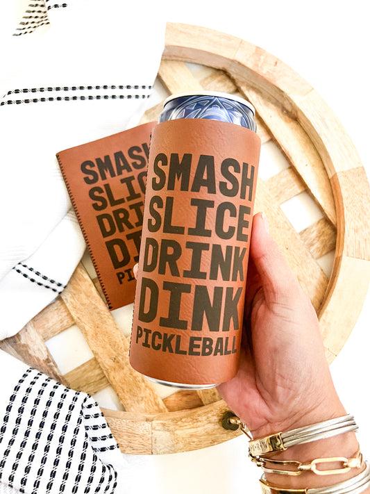 Pickleball Beverage Leather Holder