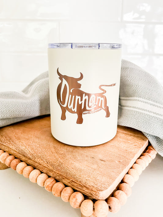 Bull Durham Low Ball Tumbler Cream + Copper