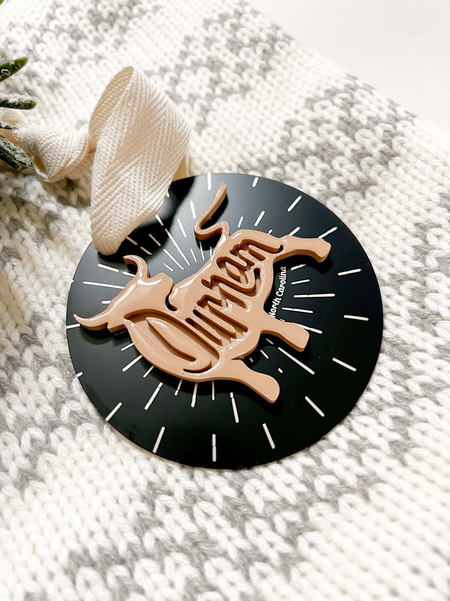 Durham Black Metal + Embossed Ornament