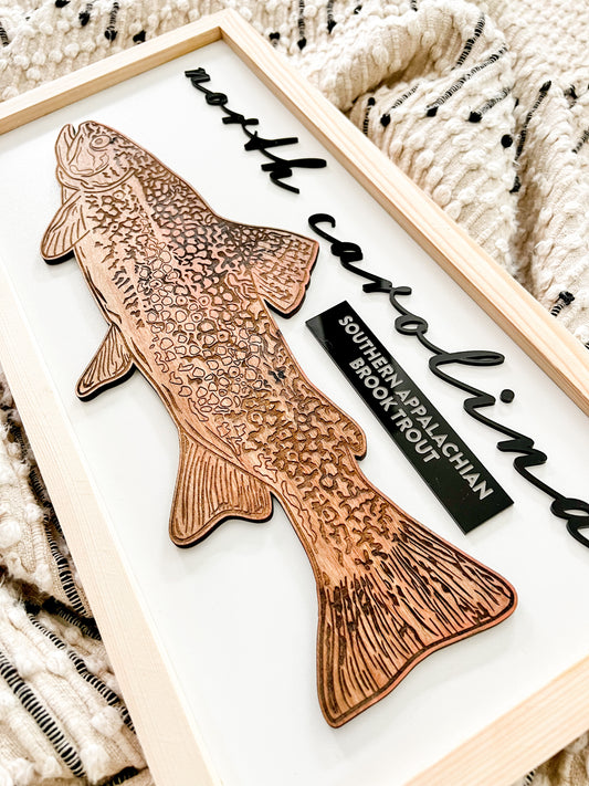 North Carolina Hand Drawn State Fish