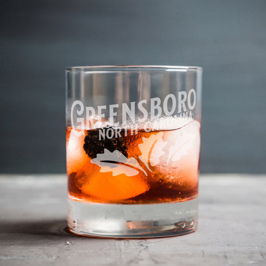 Greensboro Hometown Rocks Glass