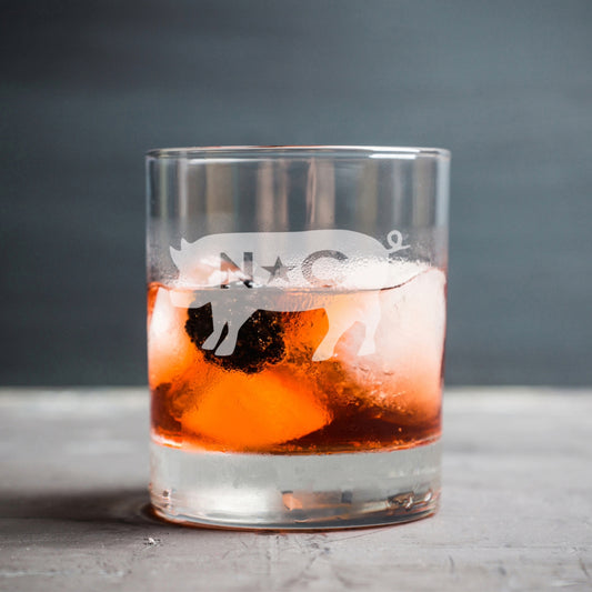 NC Pig Rocks Glass