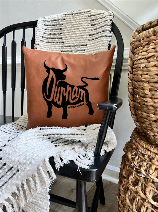 Retro Durham Leather Pillow