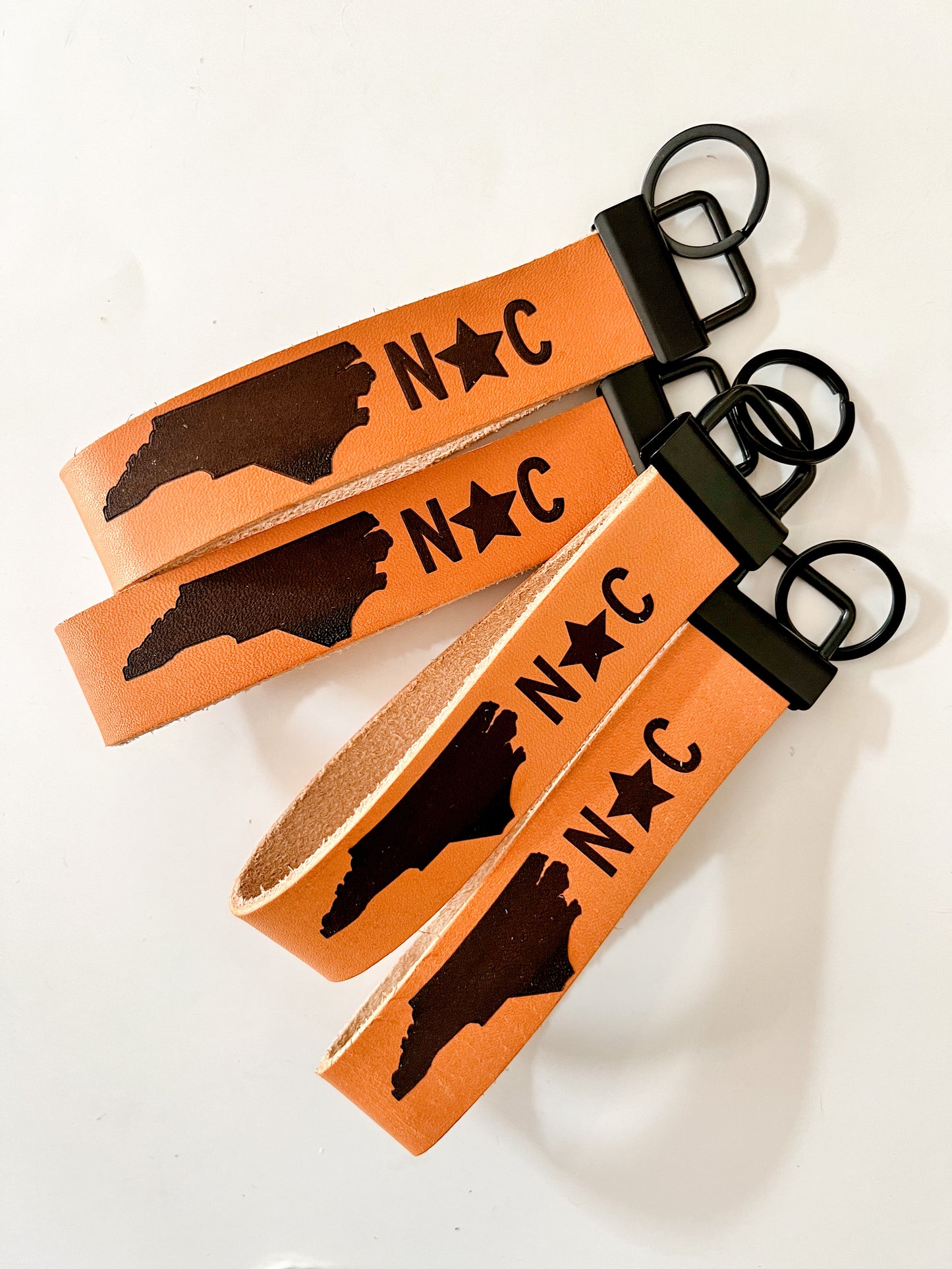 NC Leather Wristlet Keychain