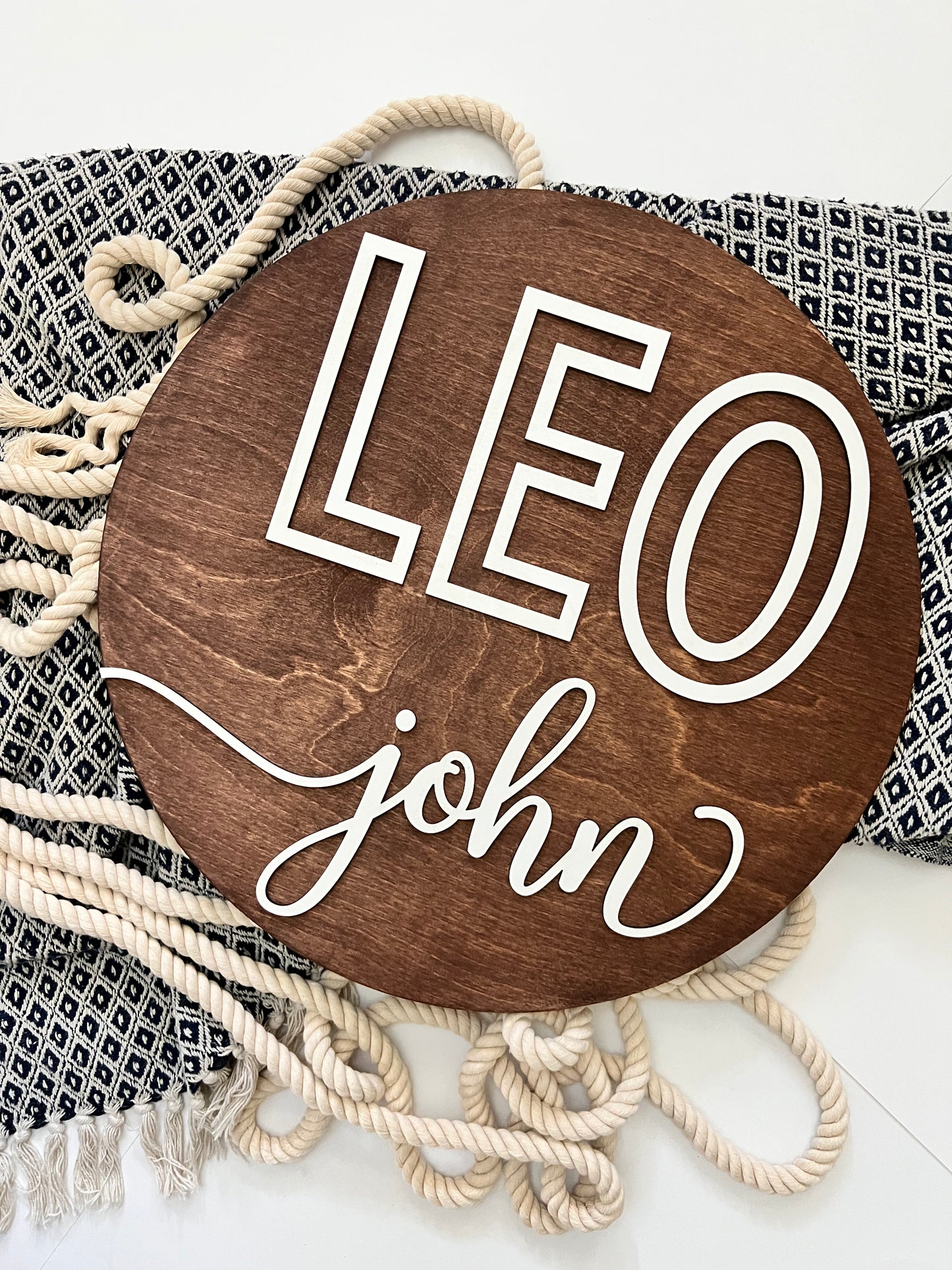 Modern Nursery Round Sign
