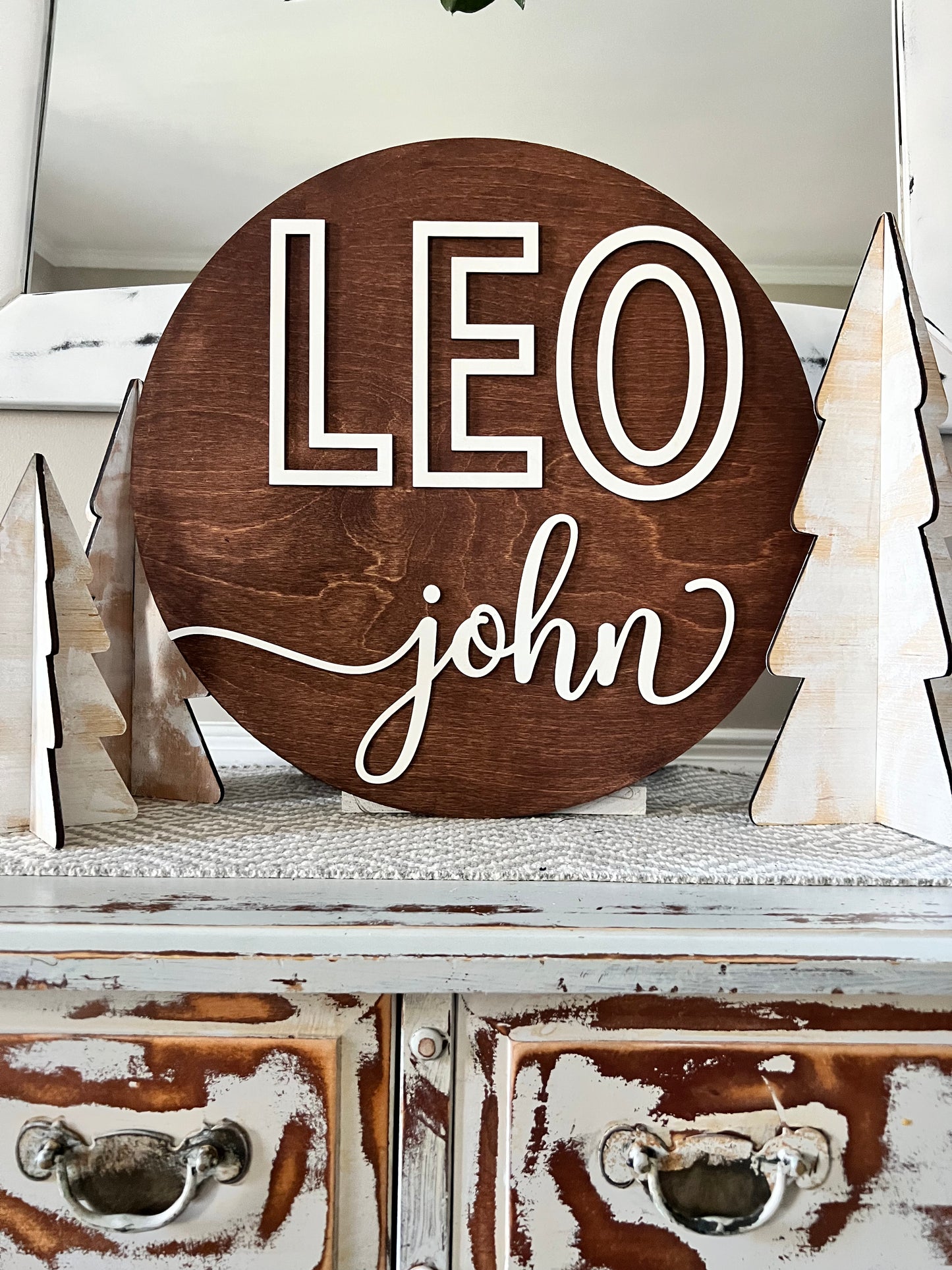Modern Nursery Round Sign