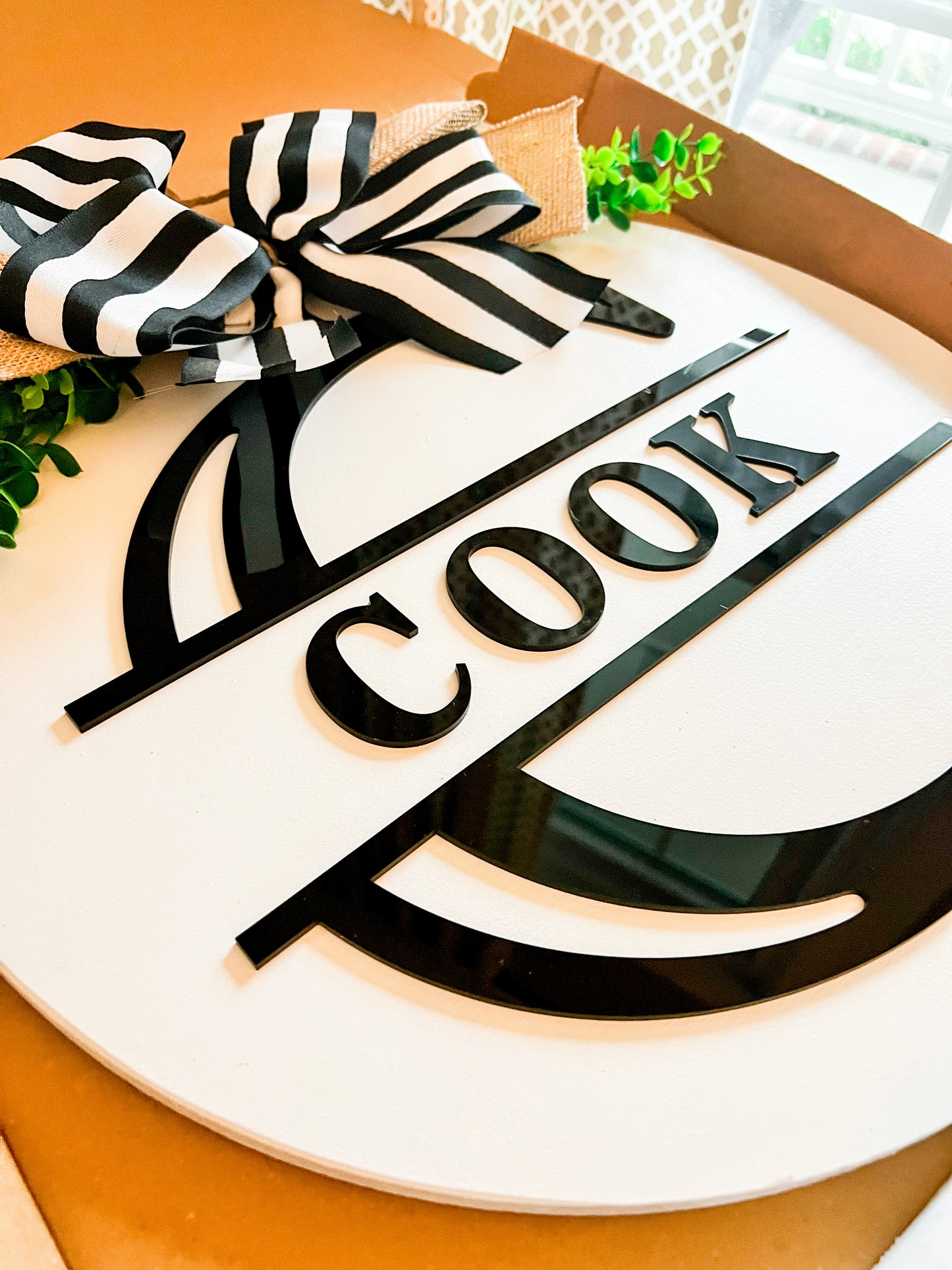 Split Monogrammed Door Hanger