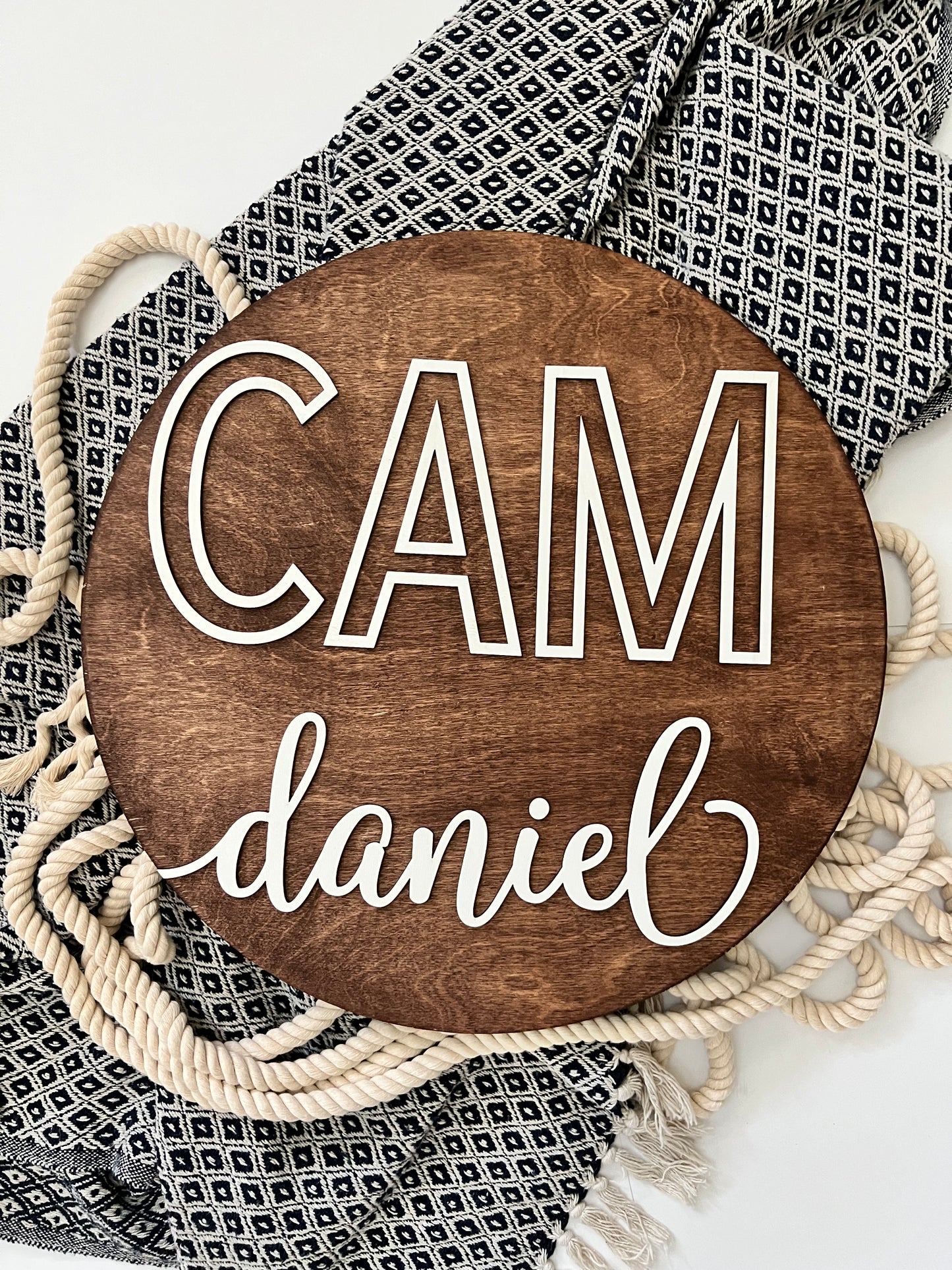 Modern Nursery Round Sign
