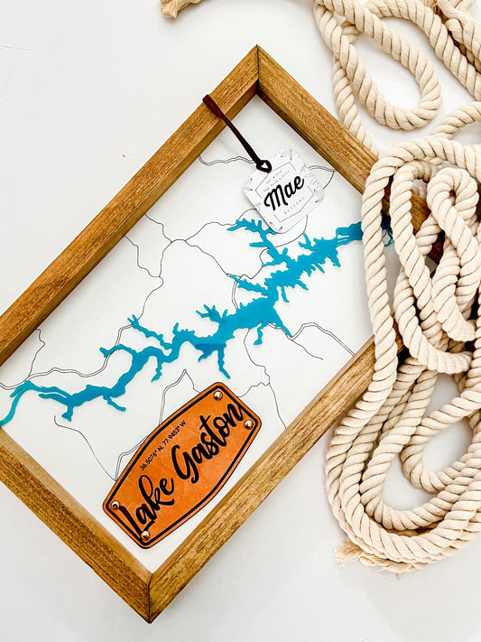 Lake Gaston Framed Sign
