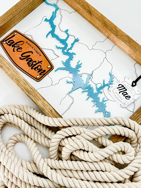 Lake Gaston Framed Sign