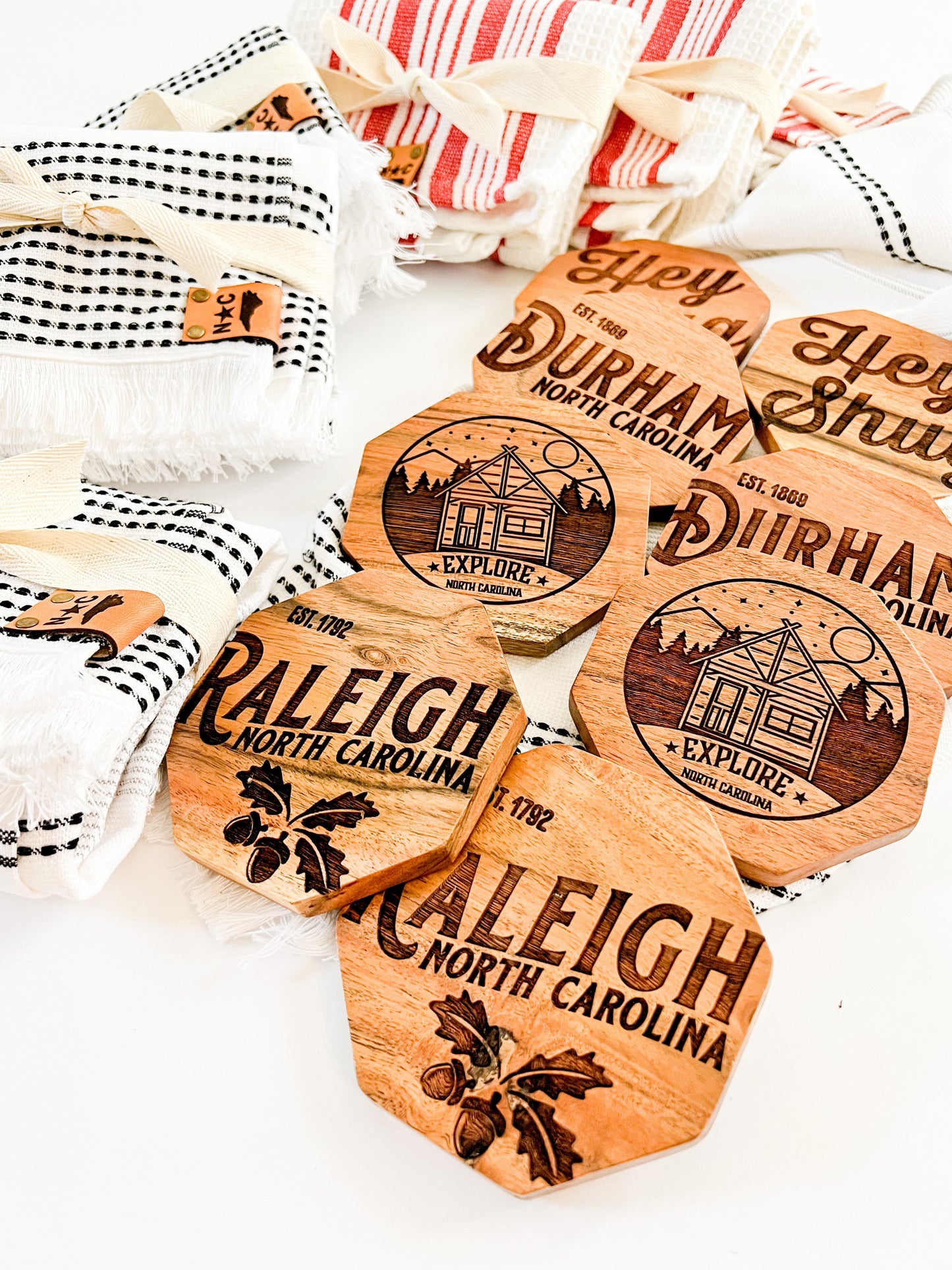 Raleigh NC Engraved Coaster
