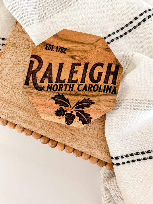 Raleigh NC Engraved Coaster