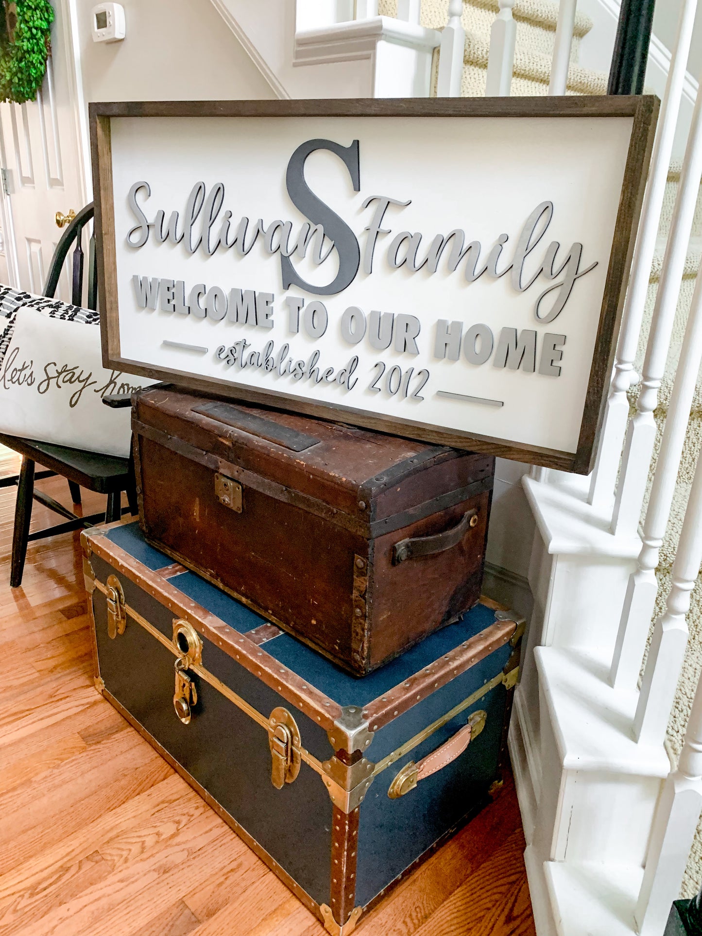 Welcome to Our Home Family Sign 18" x 36"
