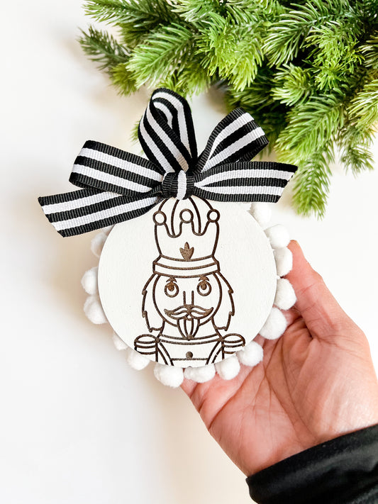 Nutcracker with Pompom Fringe