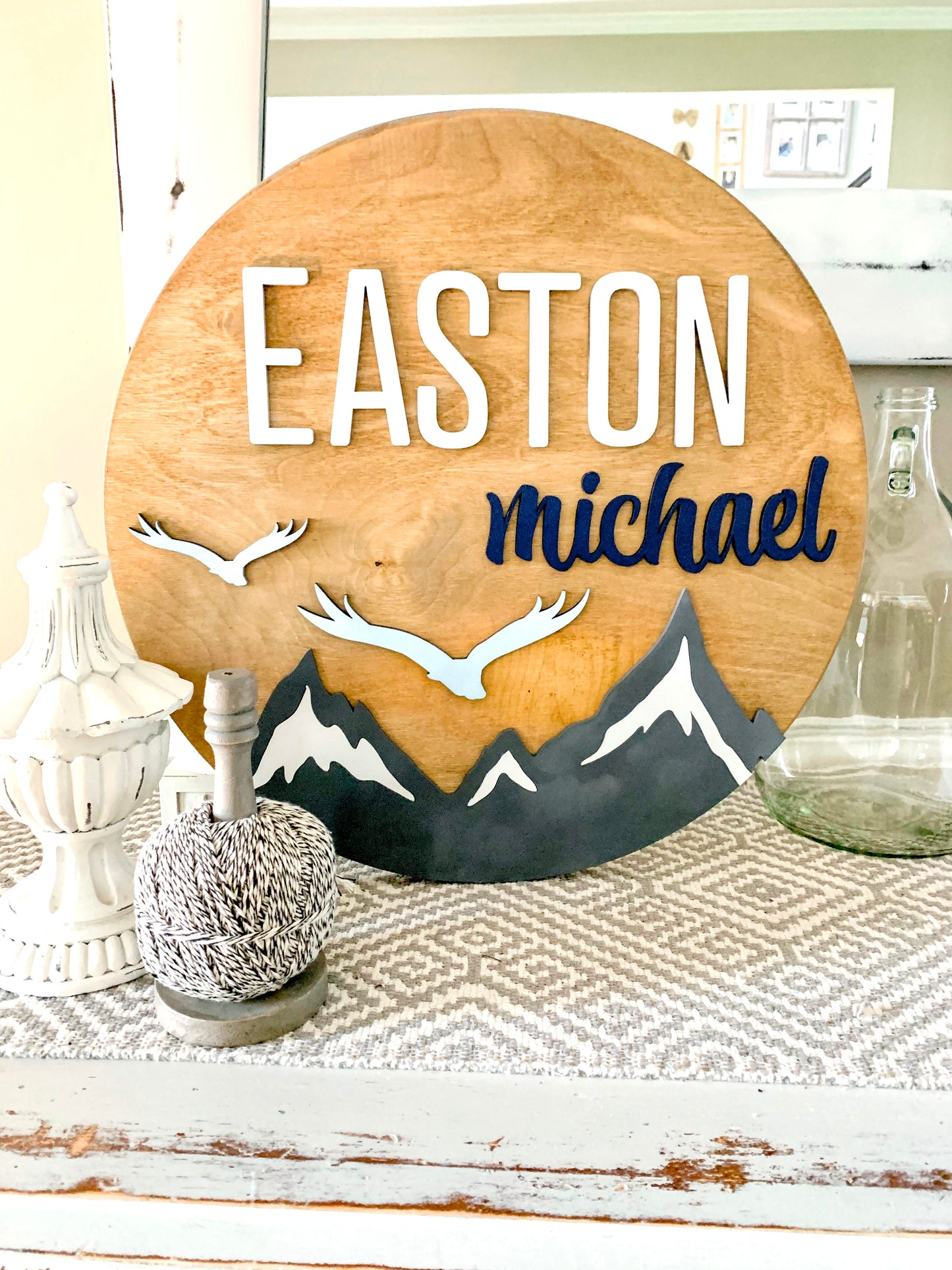 Wilderness/Mountain Round Sign