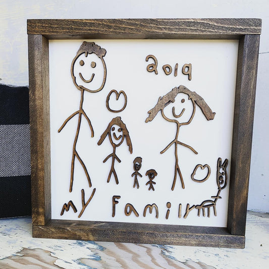 3D Kids Framed Artwork 12”x12”