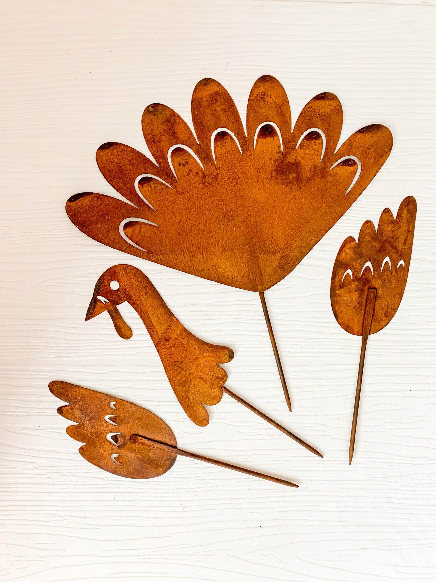 Turkey Pumpkin Decorating Metal Picks