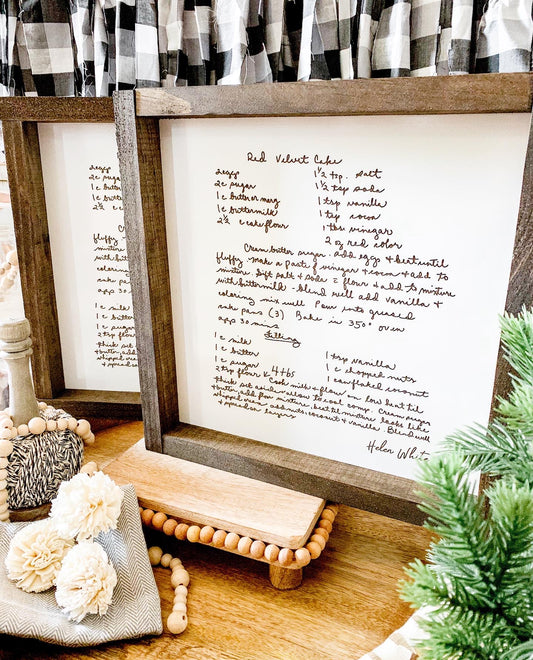 Engraved Family Recipe 12”x12”