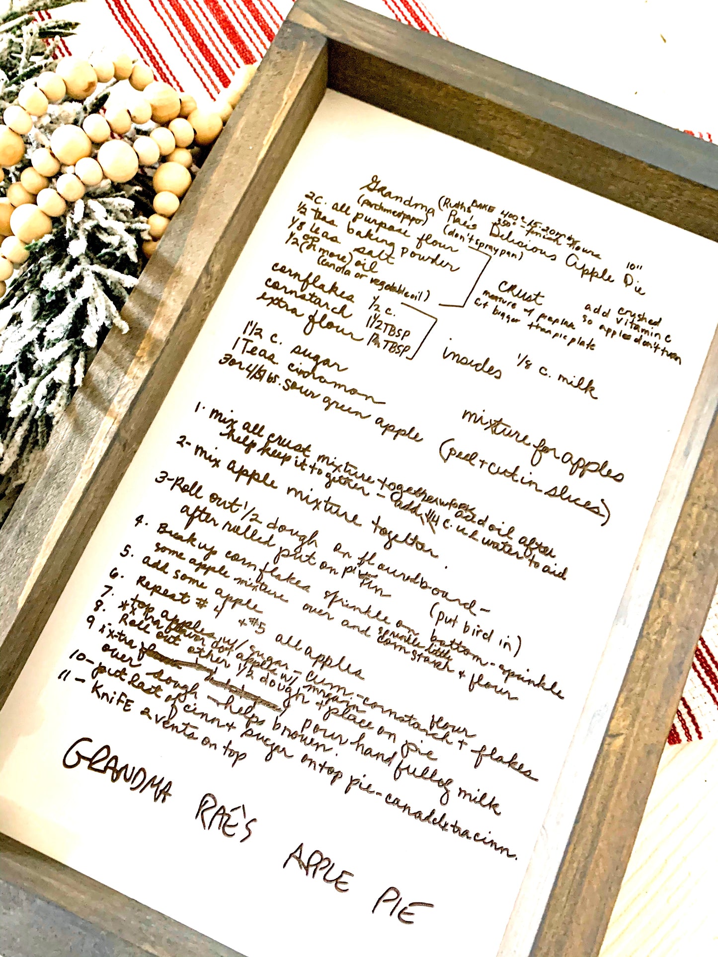 Engraved Family Recipe 9”x14”