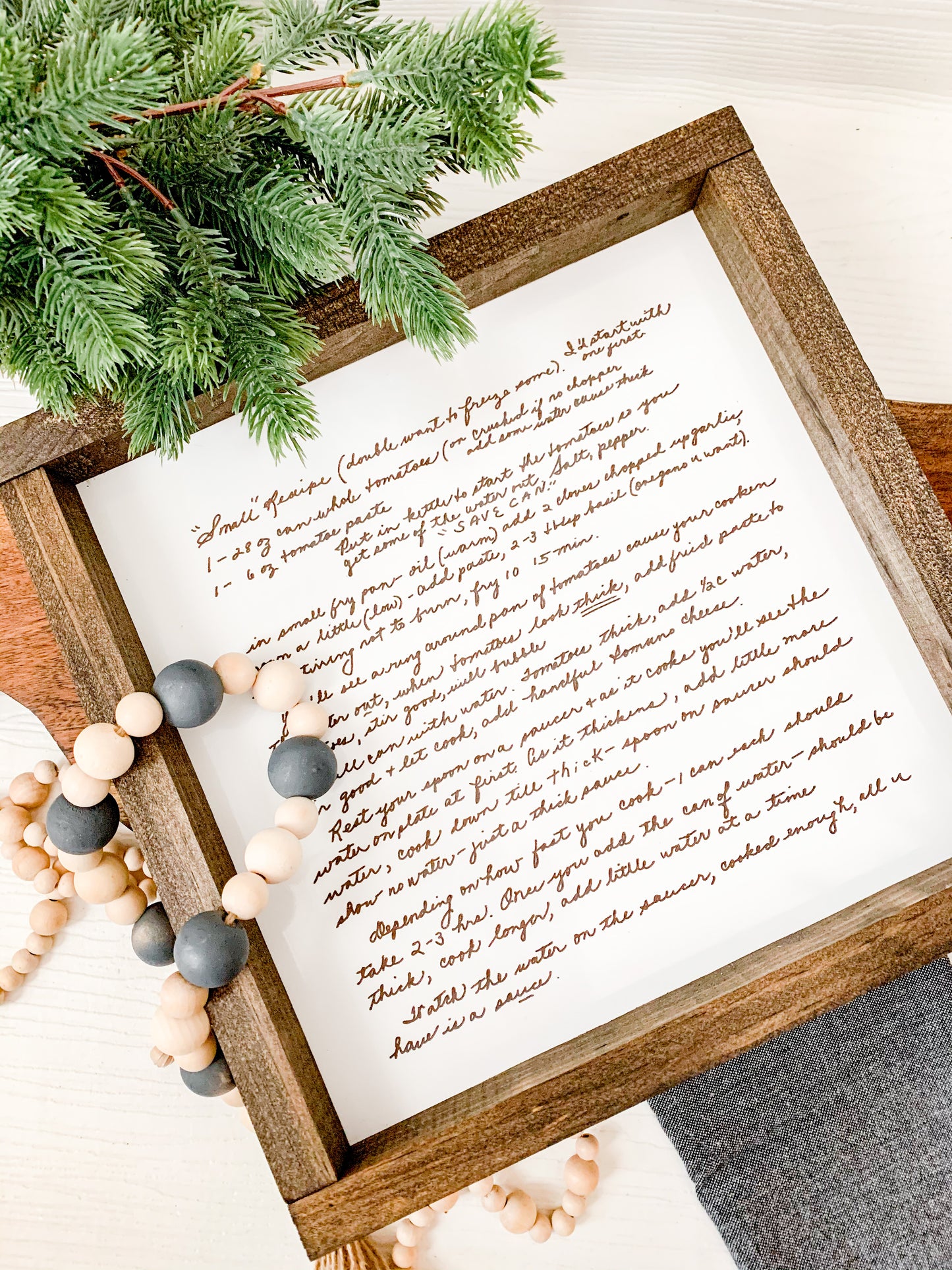 Engraved Family Recipe 12”x12”