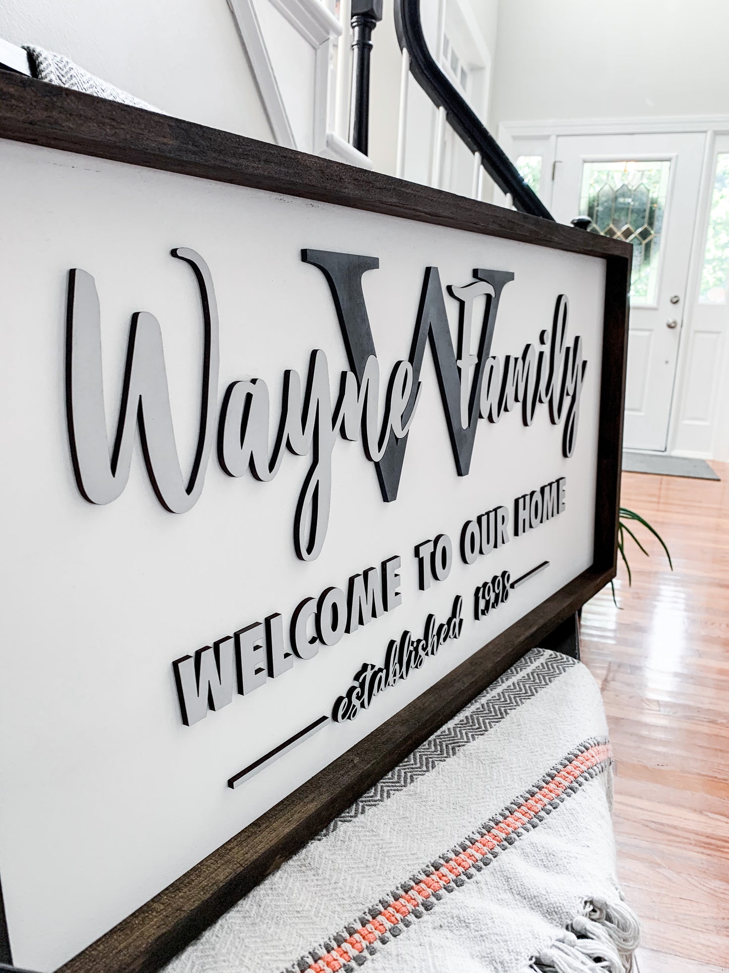 Welcome to Our Home Family Sign 18" x 36"