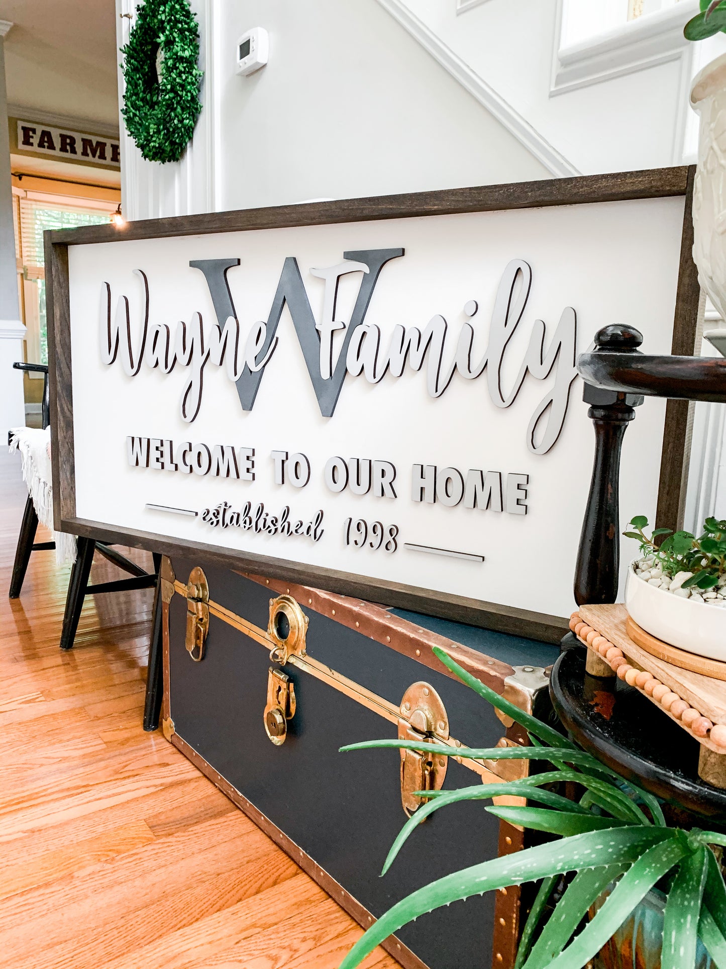 Welcome to Our Home Family Sign 18" x 36"