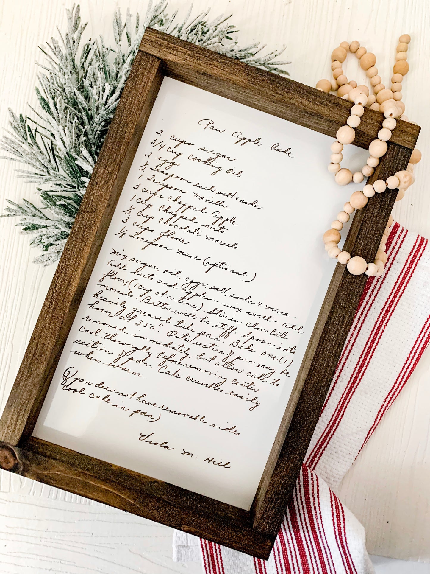 Engraved Family Recipe 9”x14”