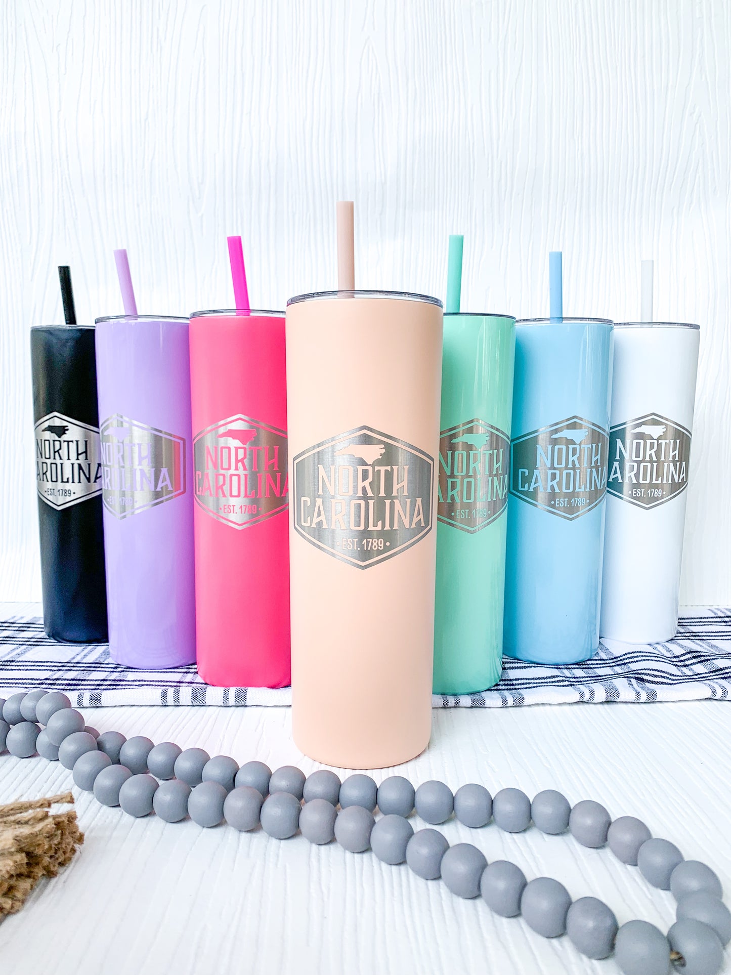 Custom Laser Engraved Skinny Tumbler