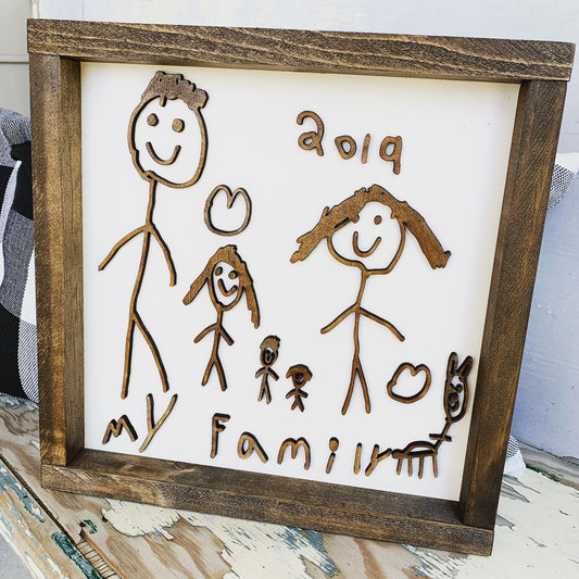 3D Kids Framed Artwork 12”x12”