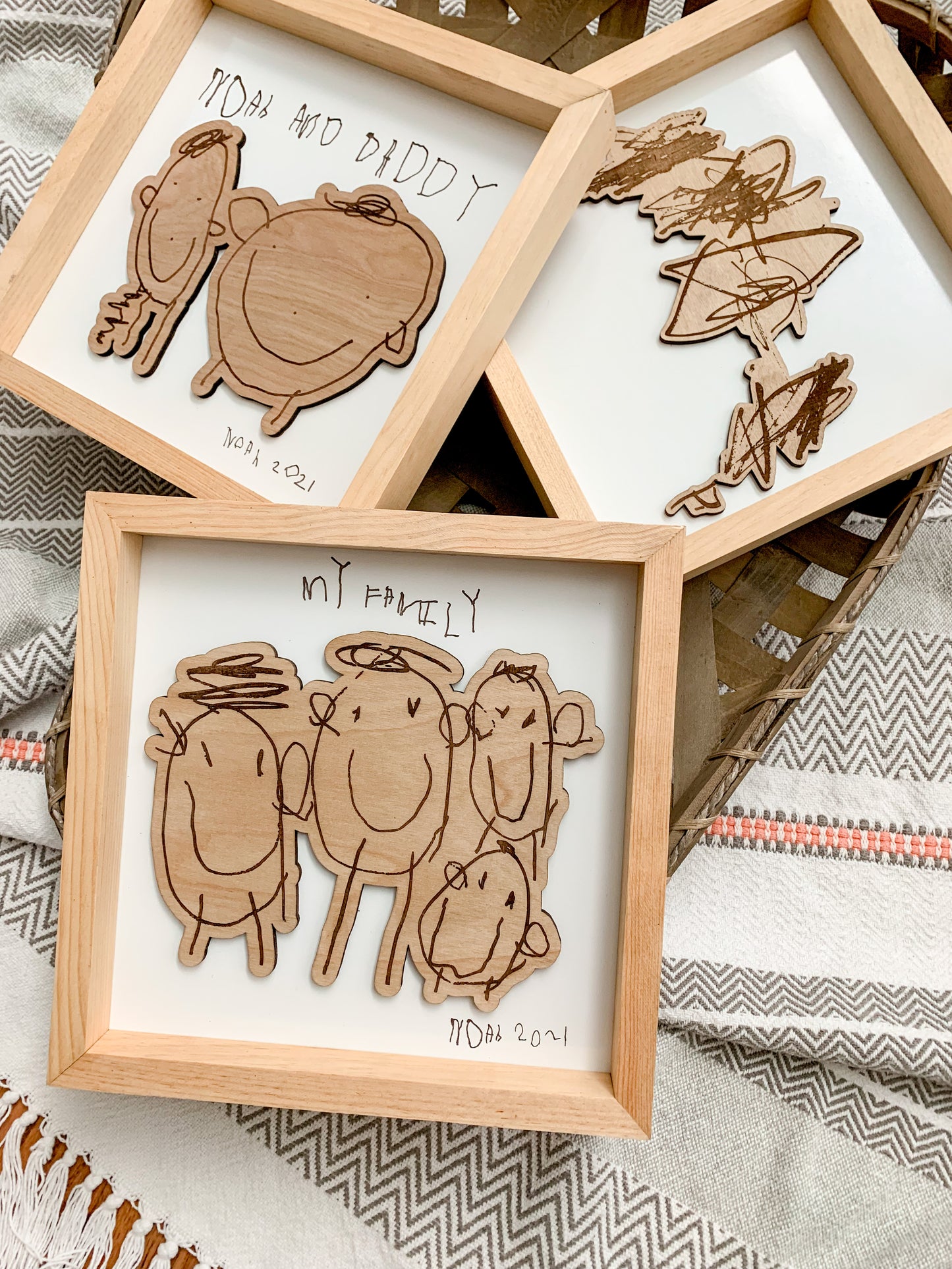 3D Kids Framed Artwork 12”x12”