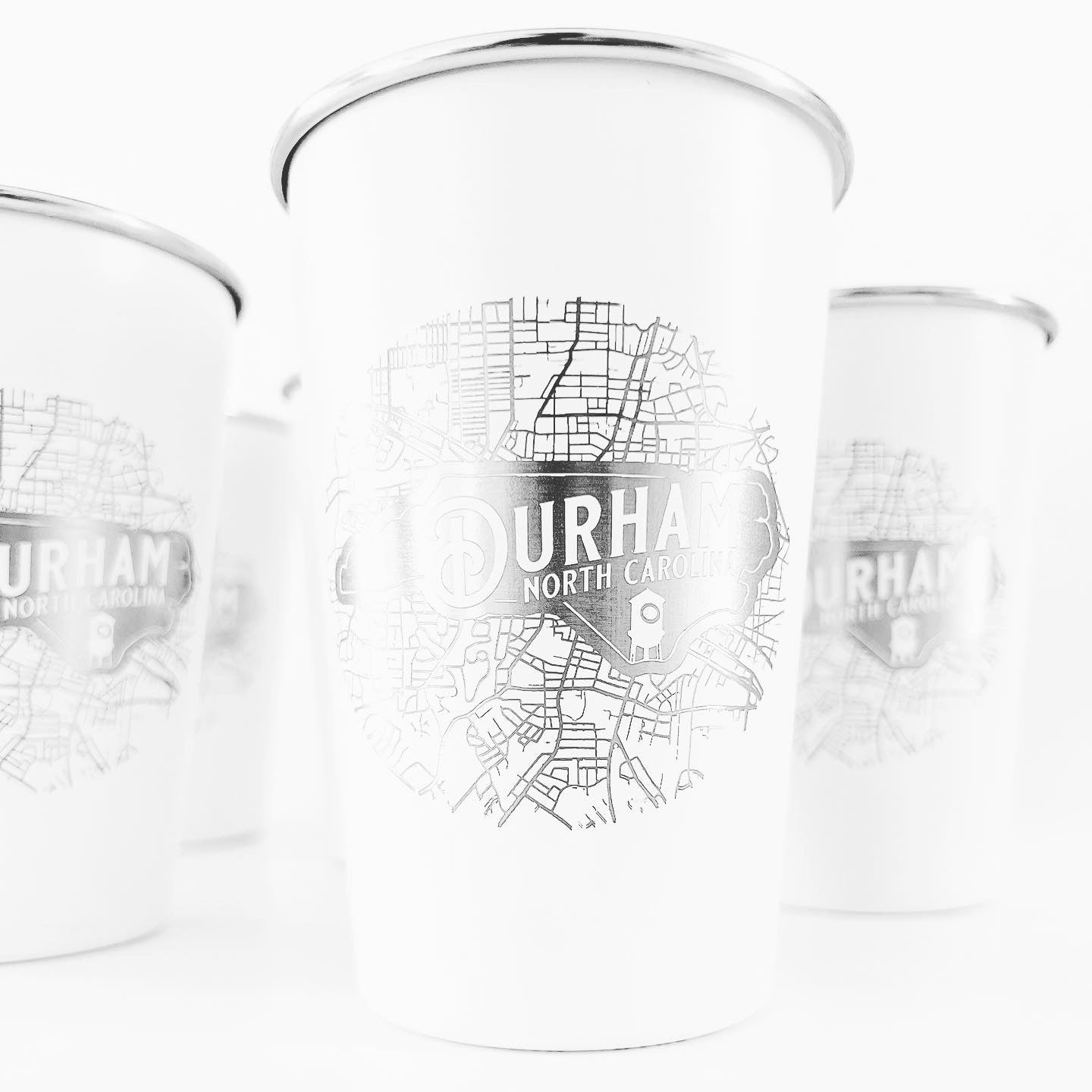 Durham Map Engraved Pint Cup