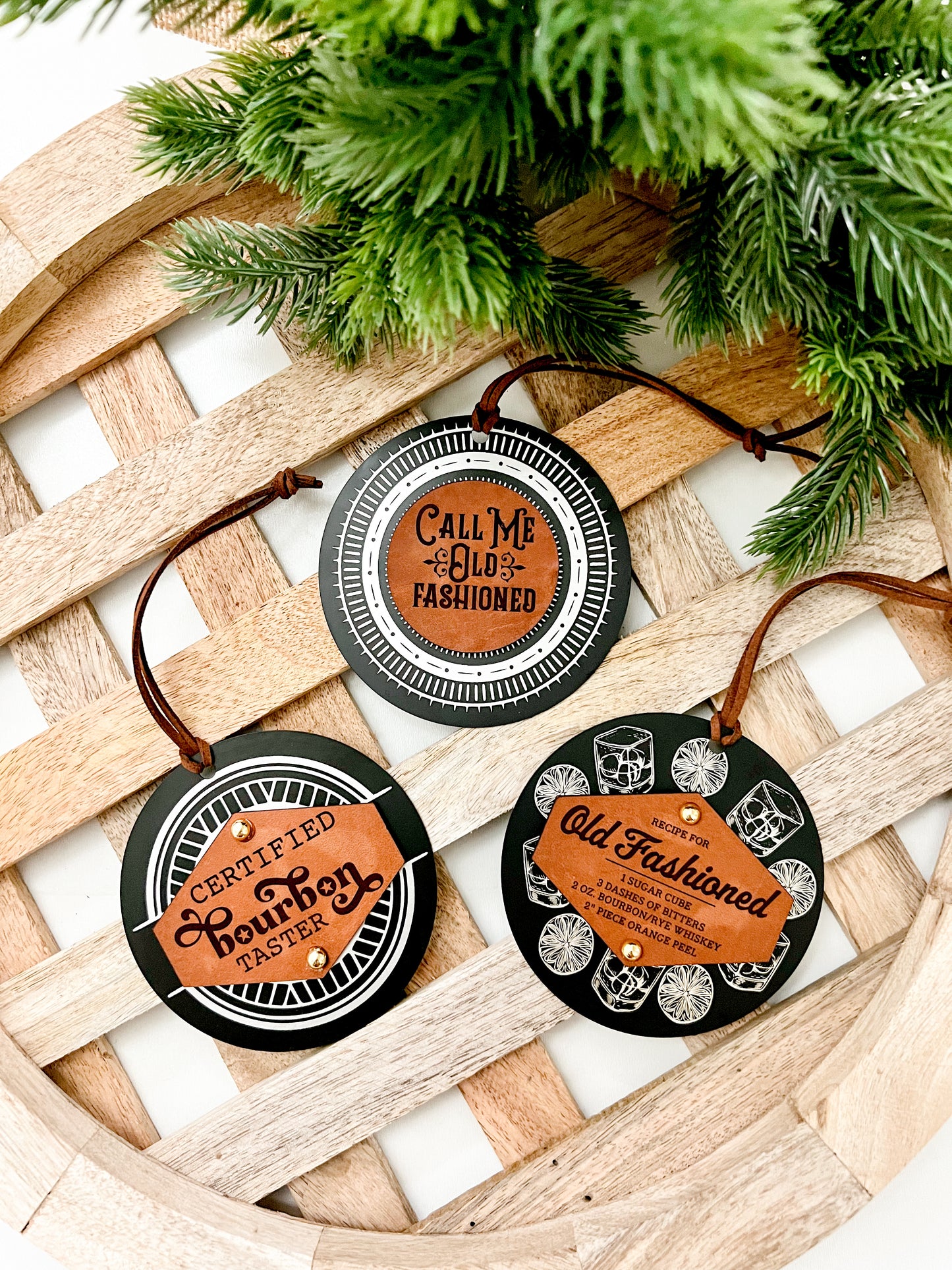 Old Fashioned Recipe Black Metal Ornament