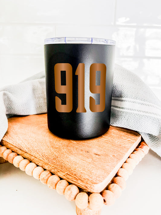919 Low Ball Tumbler Cream + Black